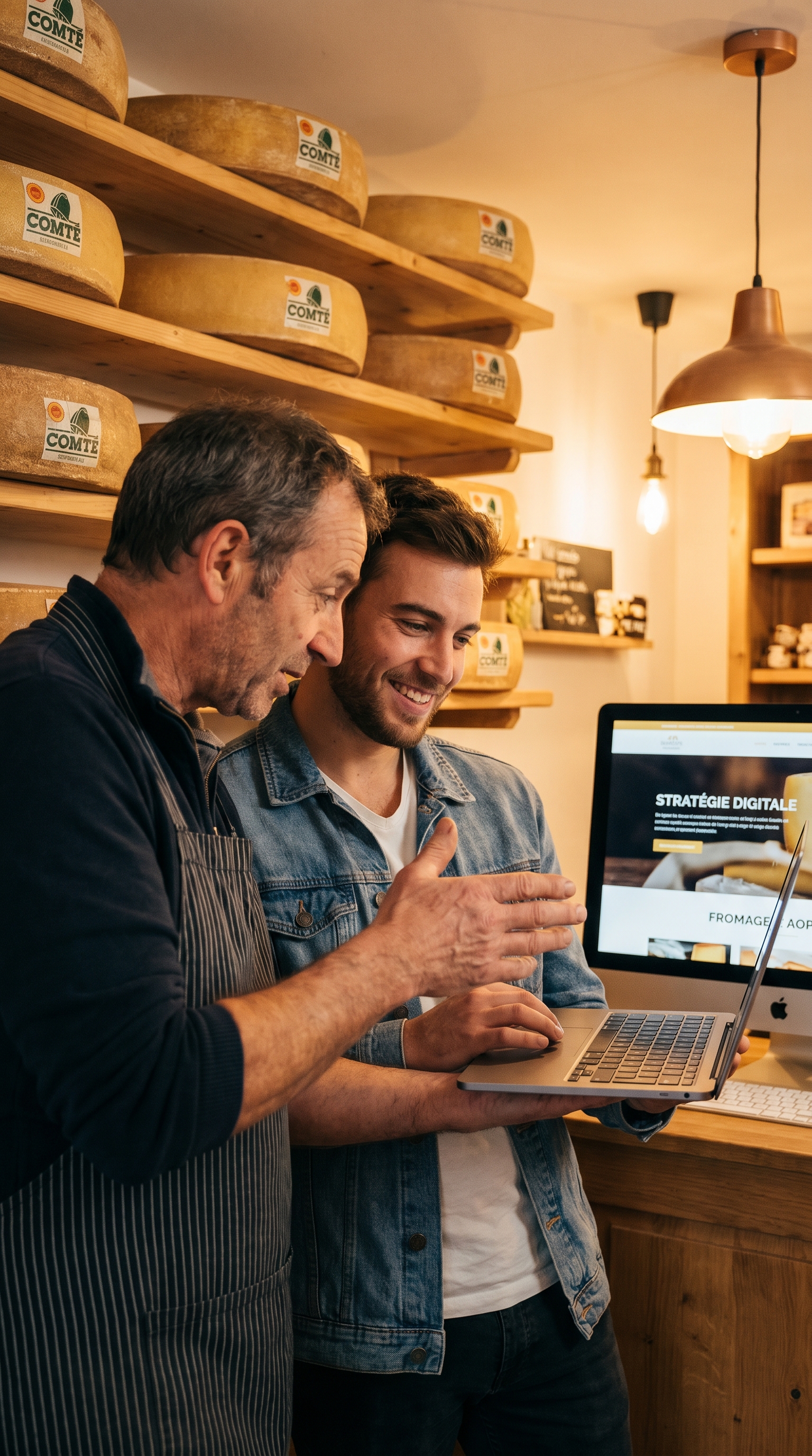 Artisan fromager travaillant le fromage — Fromagerie Digitale agence web